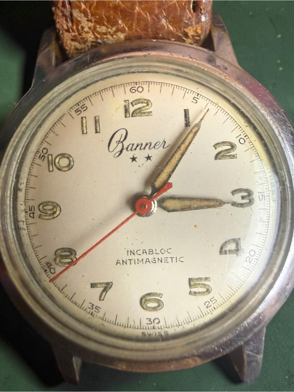 Vintage Banner military style mechanical watch. 1950s running very well - Picture 2 of 5